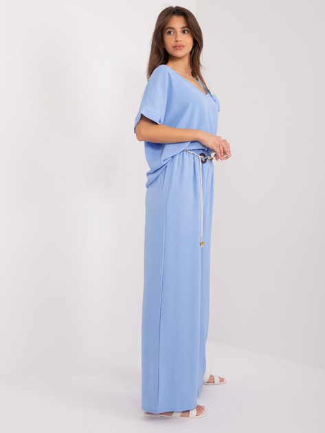 Hurt Jasnoniebieskie proste spodnie z materiału