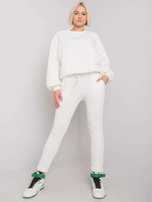 Ecru dwuczęściowy komplet pikowany Palermo