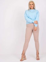 Jasnoniebieska bluza plus size z długim rękawem Florentia