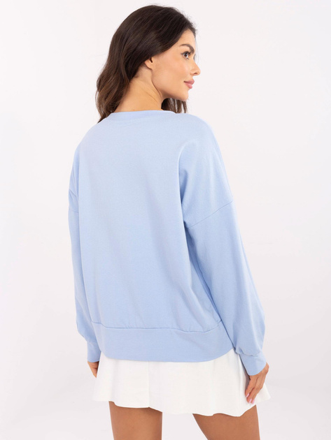 Hurt Jasnoniebieska damska bluza bez kaptura z bawełny