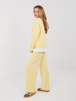Jasnożółte dresowe spodnie z wiązaniem RUE PARIS 
