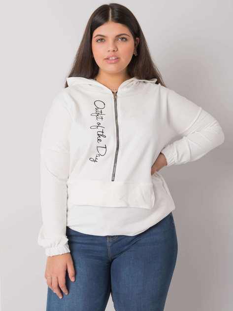 Ecru rozpinana bluza plus size Kaylee
