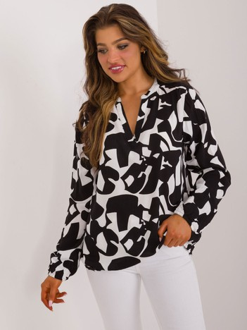 Hurt Czarna luźna bluzka z nadrukiem SUBLEVEL