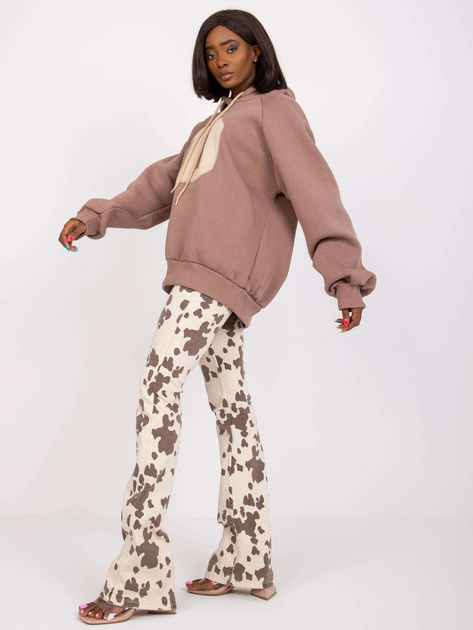 Brązowa bluza dresowa oversize z kapturem Valeria