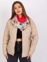 Biało-czerwona chusta z printami