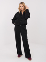 Czarna rozpinana bluza baloon z kieszeniami 