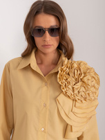 Hurt Ciemnożółta koszula klasyczna z aplikacją