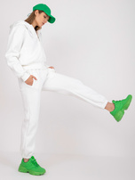 Biały dresowy komplet basic z kieszeniami