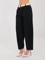 Czarne bawełniane spodnie z nogawką 7/8