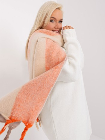 Wholesale light gray winter patterned scarf.