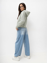 Pistacjowa bluza oversize z napisami URBAN SURFACE 