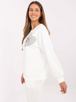 Hurtownia Ecru damska bluza bez kaptura z wiskozą 