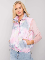 Szaro-różowa pikowana kamizelka damska Roonie