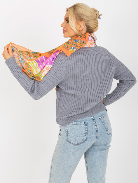 Hurtownia Pomarańczowa duża chusta z bawełny