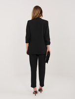 Czarny dwuczęściowy garnitur z marynarką RUE PARIS 