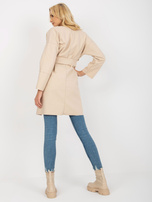 Hurt Jasnobeżowy cienki płaszcz z kieszeniami OCH BELLA