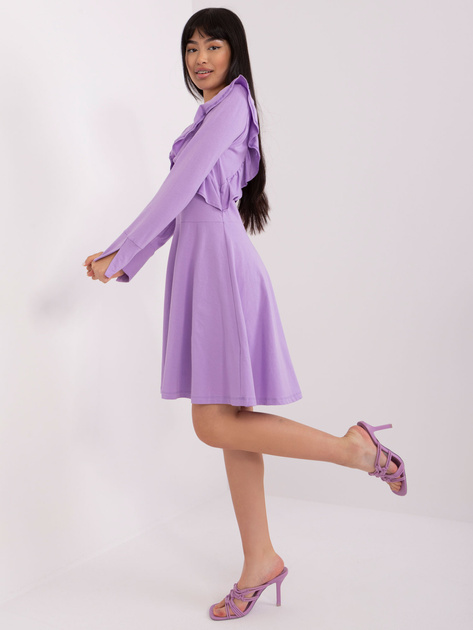 Hurt Jasnofioletowa bawełniana sukienka do kolana