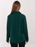 Ciemnozielona koszula z wiązaniem z przodu