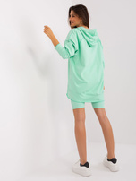 Hurtownia Miętowy komplet casualowy z długą bluzą