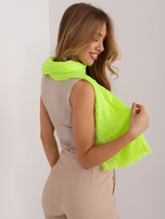 Hurt Fluo żółta długa chusta z aplikacjami