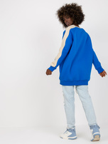 Hurt Niebiesko-beżowa dresowa bluza basic z bawełny