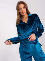 Hurt Morski komplet dwuczęściowy z weluru ze spodniami