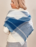 Morski szal z dzianiny