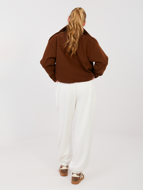 Ecru dresowe spodnie z kieszeniami