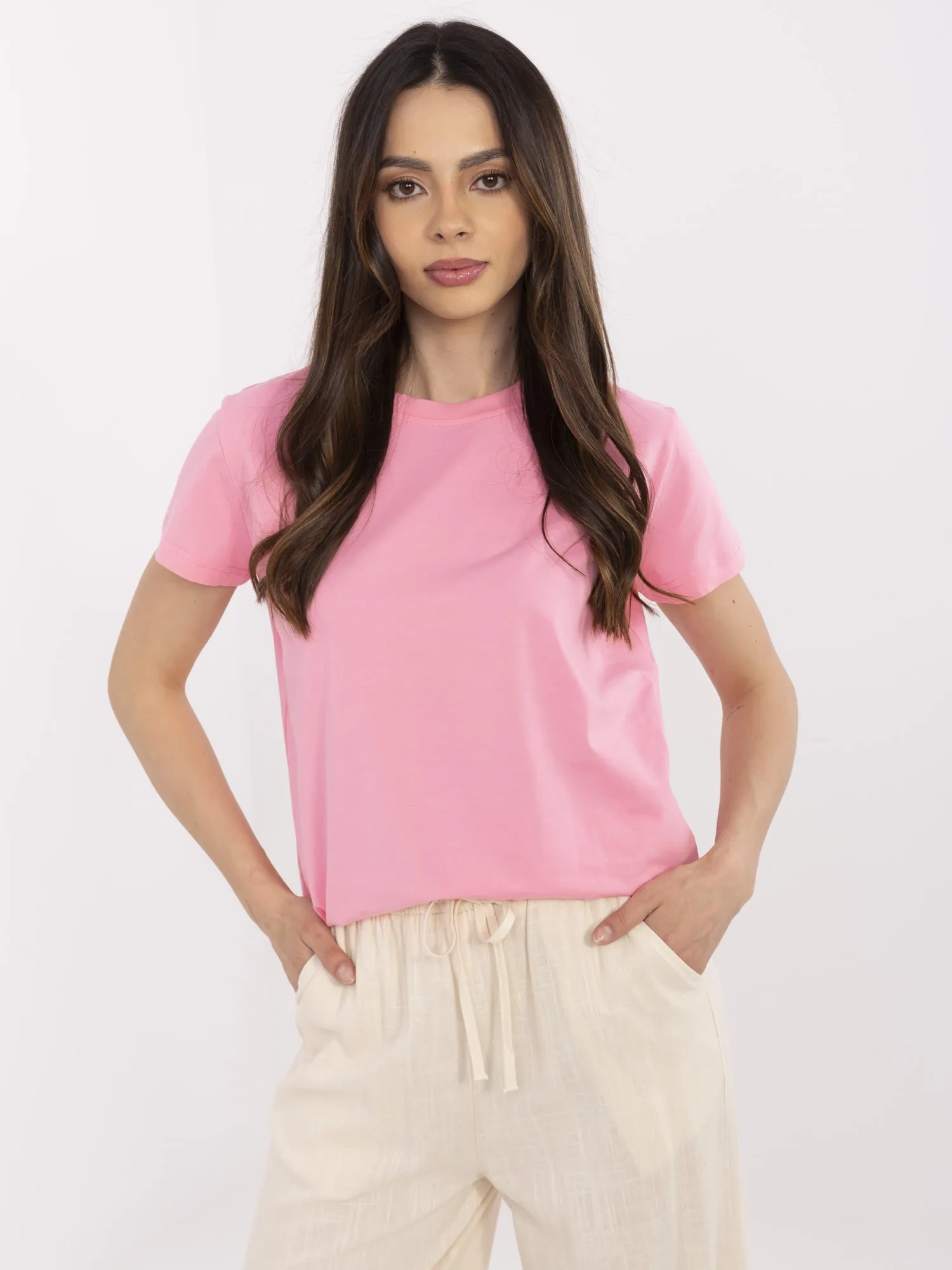 T-shirt różowy