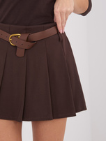 Brązowe spódnico-szorty z plisowaniem RUE PARIS