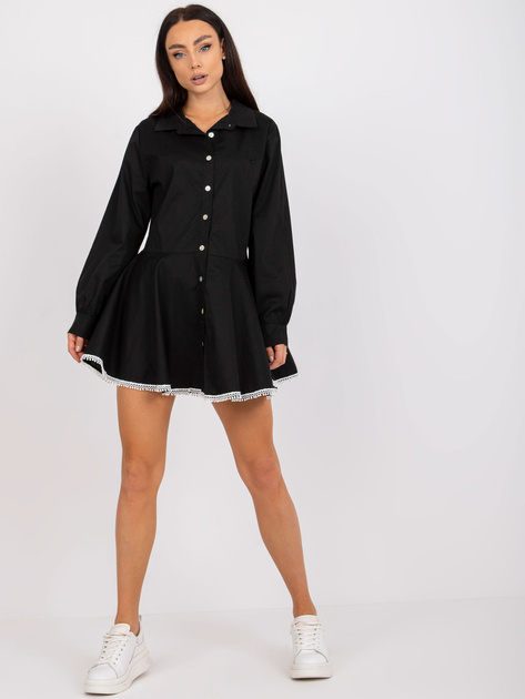 Czarna sukienka szmizjerka mini Adrianna