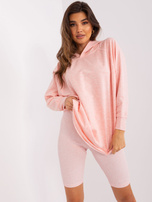 Hurtownia Jasnoróżowy melanżowy komplet damski