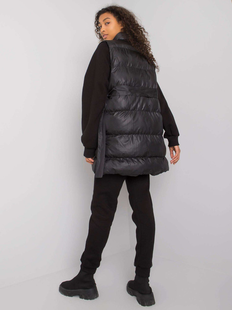 Czarny trzyczęściowy komplet z kamizelką Minneola