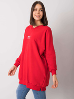 Czerwona tunika plus size bawełniana Raella