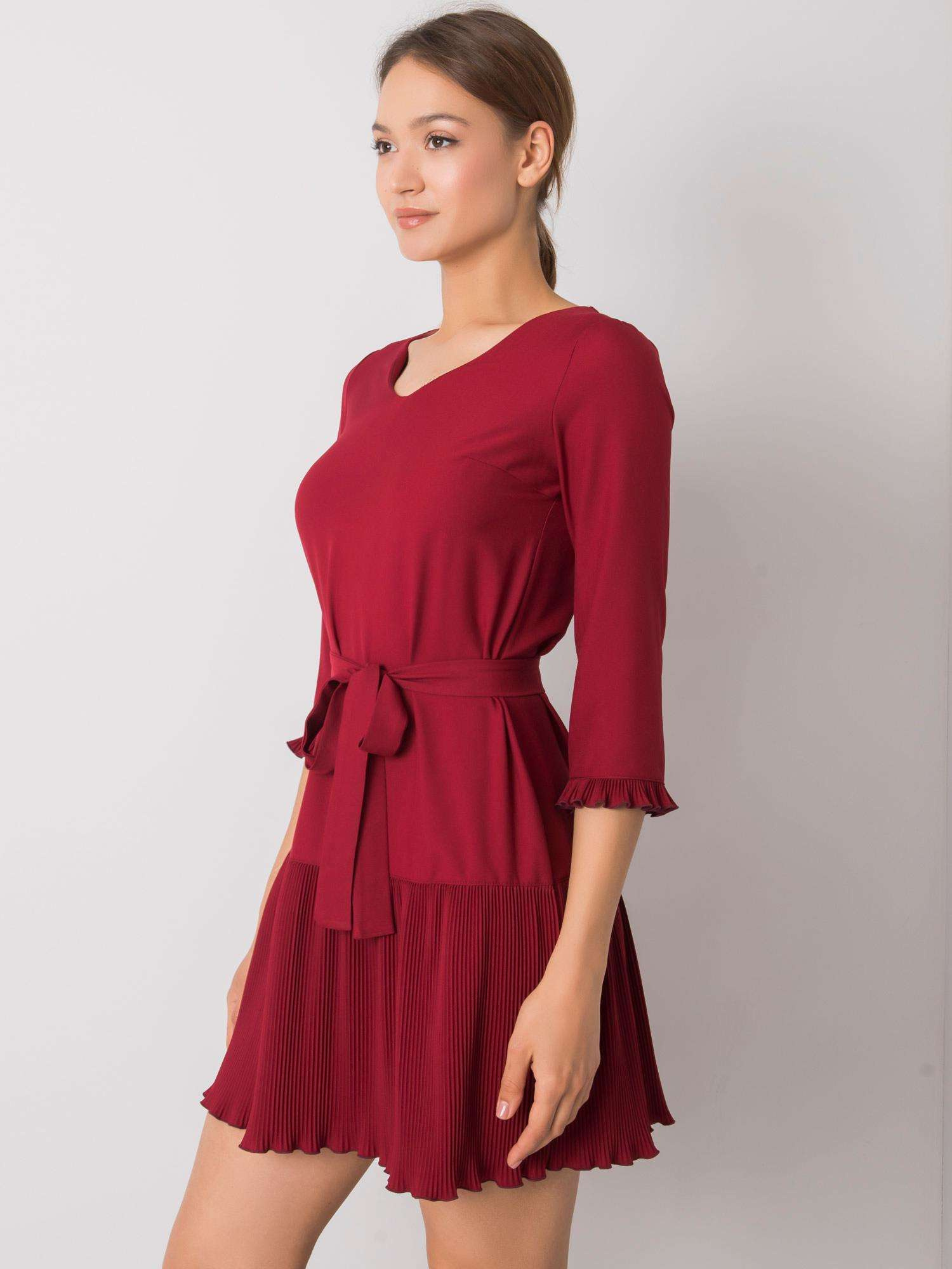 Bordowa sukienka Fleur