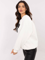 Hurtownia Ecru damska bluza oversize bez kaptura