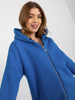 Hurt Ciemnoniebieska długa bluza basic z kapturem Tina RUE PARIS