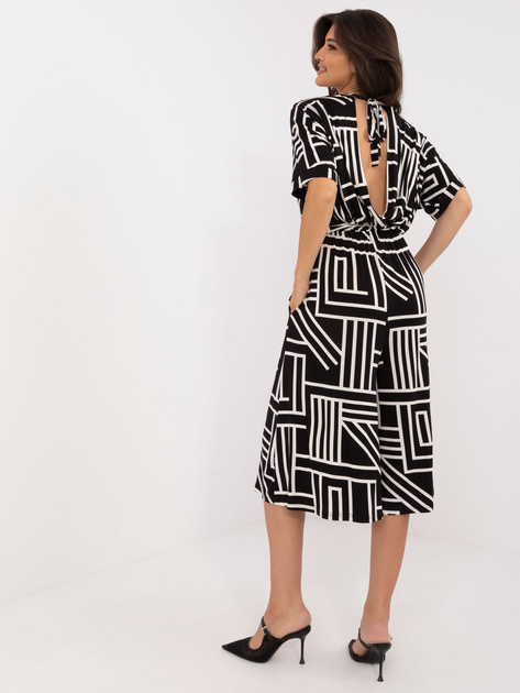 Hurt Czarny wzorzysty kombinezon z wiązaniem na plecach