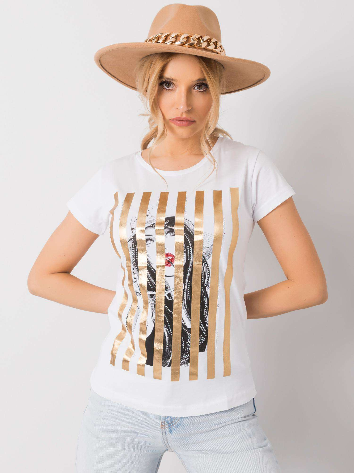 Biały t-shirt Valentina