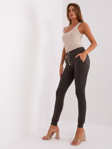 Hurtownia Khaki damskie spodnie dresowe z bawełny