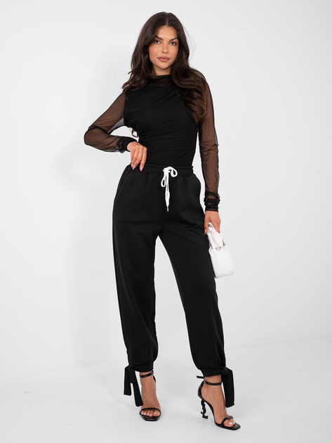 Czarne dresowe spodnie z kieszeniami