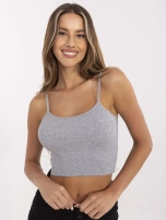 Szary melanżowy top na ramiączkach RUE PARIS 