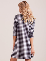 Sukienka damska czarna w kratkę