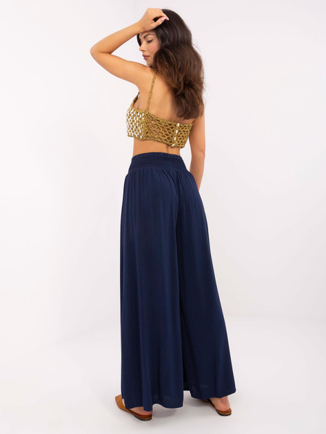 Hurt Ciemnogranatowe spodnie z szeroką nogawką OCH BELLA