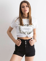 Czarne szorty z wysokim stanem