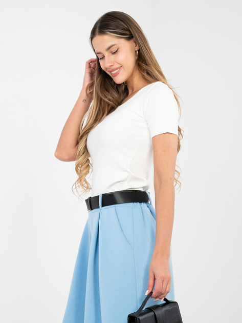 Biała bluzka basic w szeroki prążek RUE PARIS