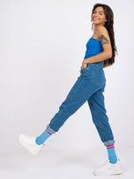 Niebieskie spodnie mom jeans Lotta 