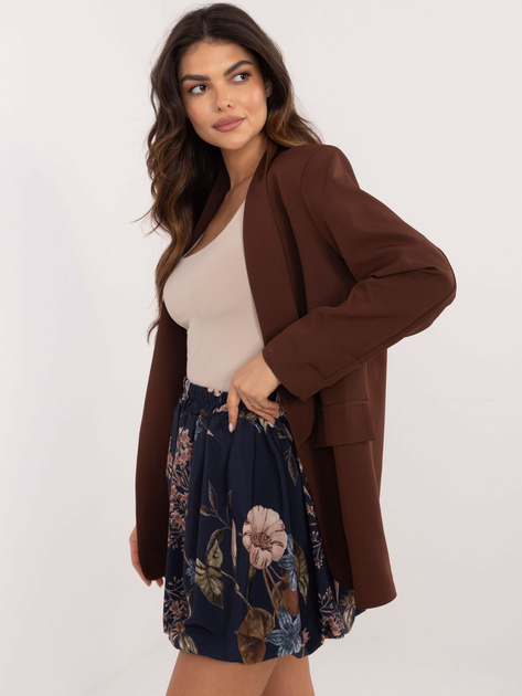 Hurt Granatowa spódnica bombka z nadrukiem