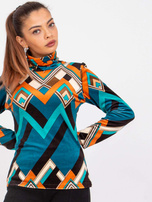 Morsko-pomarańczowa bluzka z weluru Biloxi