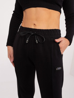 Hurt Czarne dresowe spodnie z ozdobnymi ściągaczami
